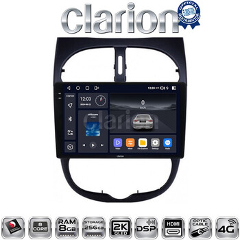 CLARION GL75206 Οθόνη OEM Multimedia Αυτοκινήτου για Peugeot 206 2002 > 2006 (CarPlay/AndroidAuto/BT/GPS/WIFI/GPRS) electriclife