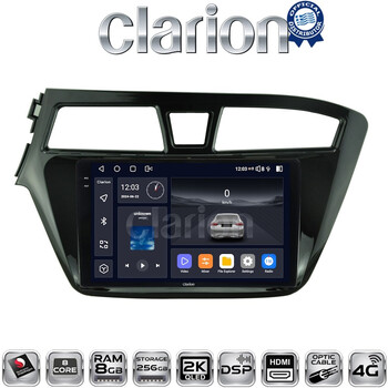 CLARION GL75517 Οθόνη OEM Multimedia Αυτοκινήτου για Hyundai i20 2015> (CarPlay/AndroidAuto/BT/GPS/WIFI/GPRS) electriclife