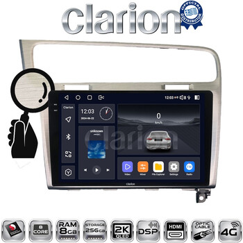 CLARION GL75591 Οθόνη OEM Multimedia Αυτοκινήτου για VW GOLF7 (CarPlay/AndroidAuto/BT/GPS/WIFI/GPRS) electriclife
