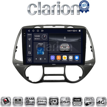 CLARION GL75837 Οθόνη OEM Multimedia Αυτοκινήτου για Hyundai i20 2008 > 2014 (CarPlay/AndroidAuto/BT/GPS/WIFI/GPRS) electriclife