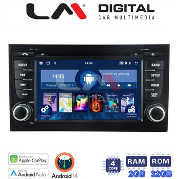 LM Digital - LM V4050 GPS Οθόνη OEM Multimedia Αυτοκινήτου για AUDI A4 8Ε 2001 > 2008(για οχήματα με εργοστασιακή 1din θέση, είναι απαραίτητη επιπλέον βάση)SEAT EXEO 2008>2013 (CarPlay/AndroidAuto/BT/GPS/WIFI/GPRS) electriclife LM Digital - LM V4050 GPS Οθόνη OEM Multimedia Αυτοκινήτου για AUDI A4 8Ε 2001 > 2008(για οχήματα με εργοστασιακή 1din θέση, είναι απαραίτητη επιπλέον βάση)SEAT EXEO 2008>2013 (CarPlay/AndroidAuto/BT/GPS/WIFI/GPRS) electriclife