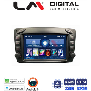 LM Digital - LM V4171 GPS Οθόνη OEM Multimedia Αυτοκινήτου για MERCEDES C (W203) - CLK (W208) 1999 > 2003 (CarPlay/AndroidAuto/BT/GPS/WIFI/GPRS) electriclife LM Digital - LM V4171 GPS Οθόνη OEM Multimedia Αυτοκινήτου για MERCEDES C (W203) - CLK (W208) 1999 > 2003 (CarPlay/AndroidAuto/BT/GPS/WIFI/GPRS) electriclife