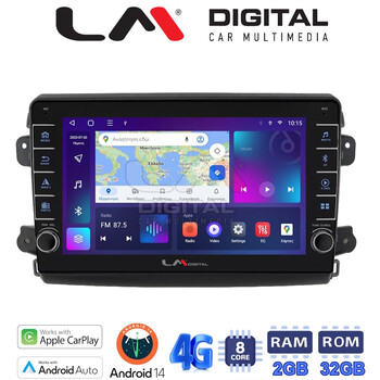 LM Digital - LM ZG8192 GPS Οθόνη OEM Multimedia Αυτοκινήτου για Fiat Ducato 2023 > (CarPlay/AndroidAuto/BT/GPS/WIFI/GPRS) electriclife