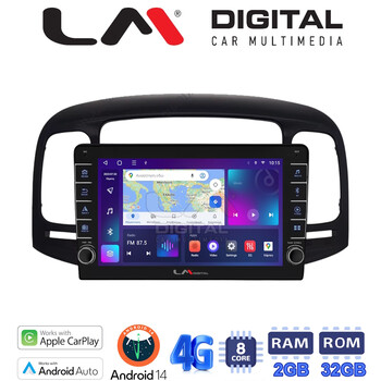 LM Digital - LM ZG8269 GPS Οθόνη OEM Multimedia Αυτοκινήτου για Hyundai Accent 2006 > 2012 (CarPlay/AndroidAuto/BT/GPS/WIFI/GPRS) electriclife