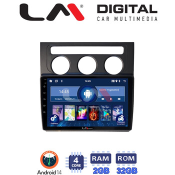 LM Digital - LM ZL4511B GPS Οθόνη OEM Multimedia Αυτοκινήτου για VW Touran 2003 > 2010 (BT/GPS/WIFI/GPRS) electriclife