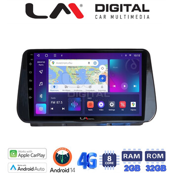 LM Digital - LM ZR8963 GPS Οθόνη OEM Multimedia Αυτοκινήτου για Hyundai Santa Fe  - IX45 2018 > 2019 (CarPlay/AndroidAuto/BT/GPS/WIFI/GPRS) electriclife