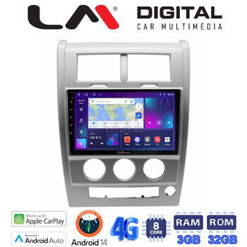LM Digital - LM ZE8334 GPS Οθόνη OEM Multimedia Αυτοκινήτου για Jeep Cherokee KK 2008 > 2014 (CarPlay/AndroidAuto/BT/GPS/WIFI/GPRS) electriclife