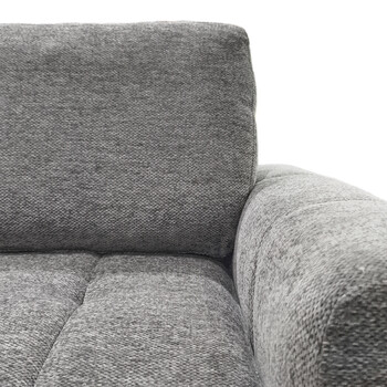 Γωνιακός καναπές-κρεβάτι δεξιά γωνία Vivad pakoworld ύφασμα σε ανθρακί απόχρωση 275x164x91εκ