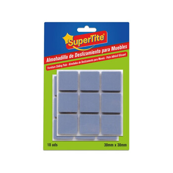 Supertite 8127 Τετράγωνες Τάπες Επίπλων Γκρι 30x30mm 18TMX