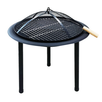 BORMANN ELITE BFT6001 BORMANN Elite BFT6001 Tζάκι Εξωτερικού Χώρου με μεταλλικά Πόδια και Προστατευτικό Πλέγμα, Μαύρο