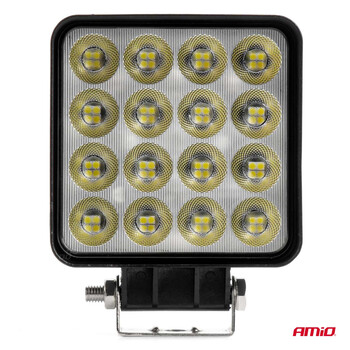 04205/AM ΠΡΟΒΟΛΕΑΣ ΕΡΓΑΣΙΑΣ ΤΕΤΡΑΓΩΝΟΣ LED 192W 9-36V 12.000lm 6.500K AWL64 AMIO - 1 ΤΕΜ.
