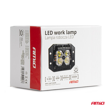 04207/AM ΠΡΟΒΟΛΕΑΣ ΕΡΓΑΣΙΑΣ ΤΕΤΡΑΓΩΝΟΣ LED 60W 9-36V 6.000lm 6.500K AWL66 AMIO - 1 ΤΕΜ.