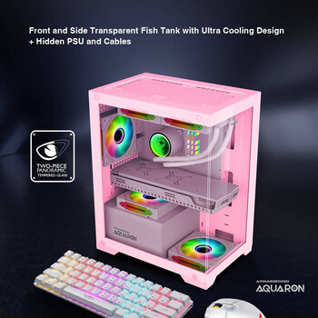 ARMAGGEDDON GAMING PC CASE MATX AQUARON PINK