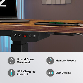 Γραφείο - Eureka Ergonomic® ERK-L60R-RB-V2-EU 155x110x88-135εκ.