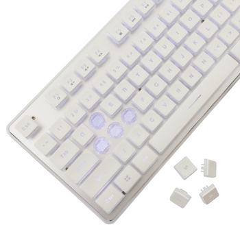 WHITE SHARK LED KEYBOARD GK-003241 TACHI US LAYOUT WHITE