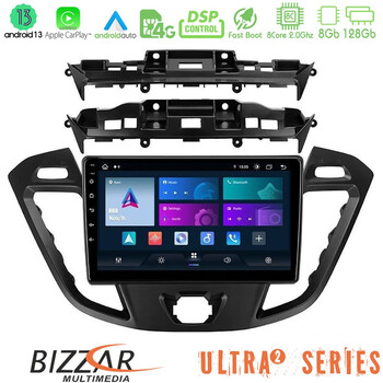 Bizzar Ultra Series Ford Transit Custom/tourneo Custom 8core Android13 8+128gb Navigation Multimedia Tablet 9" u-ul2-Fd680