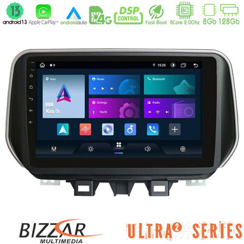 Bizzar Ultra Series Hyundai Ix35 8core Android13 8+128gb Navigation Multimedia Tablet 10" u-ul2-Hy0609