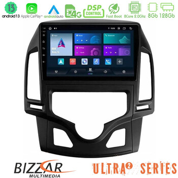Bizzar Ultra Series Hyundai i30 2007-2012 Auto a/c 8core Android13 8+128gb Navigation Multimedia Tablet 9" u-ul2-Hy0800