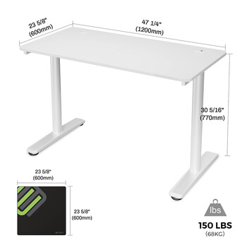 Γραφείο - Eureka Ergonomic® ERK-IOD-47W-V2 120x60x77εκ.