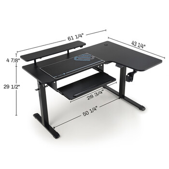 Γραφείο - Eureka Ergonomic® ERK-L60R-B-PRO-V1-EU