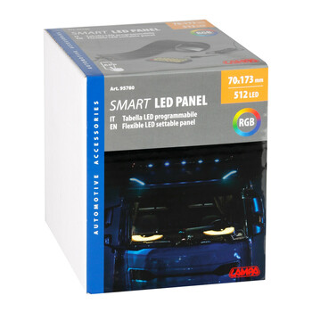 L9578.0 ΠΑΝΕΛ ΕΥΚΑΜΠΤΟ SMART LED PANEL 512 LED 70x173mm RGB ΜΕ ΚΑΛΩΔΙΟ 450cm ΓΙΑ USB & REMOTE CONTROL LAMPA - 1 ΤΕΜ.