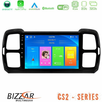 Bizzar cs2 Series 4core Android14 2+32gb Citroen ds5 Aircross 2017-2021 Navigation Multimedia Tablet 9″ με Carplay & Android Auto με Carplay & Android Auto u-cs2-Ct1240