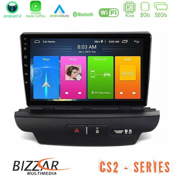 Bizzar cs2 Series 4core Android14 2+32gb kia Ceed 2018-2023 Navigation Multimedia Tablet 9" με Carplay & Android Auto (Low Version) u-cs2-Ki1674