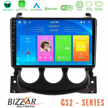 Bizzar cs2 Series 4core Android14 2+32gb Nissan 370z 2009-2013 Navigation Multimedia Tablet 9″ με Carplay & Android Auto u-cs2-Ns2078