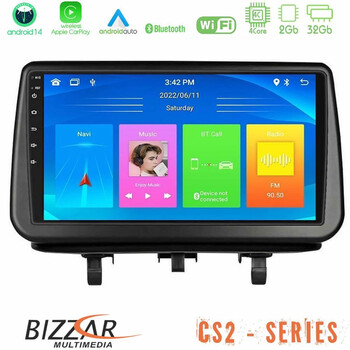 Bizzar cs2 Series 4core Android14 2+32gb Opel Meriva b 2010-2017 Navigation Multimedia Tablet 9″ με Carplay & Android Auto u-cs2-Op1342