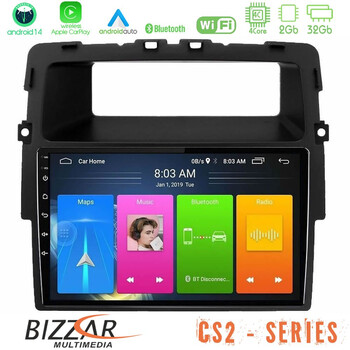 Bizzar cs2 Series 4core Android14 2+32gb Renault/nissan/opel Navigation Multimedia Tablet 10" με Carplay & Android Auto u-cs2-Rn1338