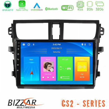 Bizzar cs2 Series 4core Android14 2+32gb Suzuki Celerio 2014-2020 Navigation Multimedia Tablet 9″ με Carplay & Android Auto με Carplay & Android Auto u-cs2-Sz0537