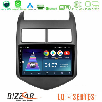 Bizzar lq Series 4core Android14 2+32gb Chevrolet Aveo 2011-2017 Navigation Multimedia Tablet 9" με Carplay & Android Auto u-lq-Cv0243