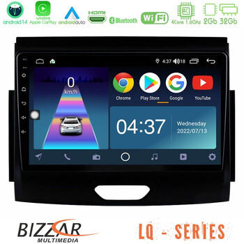 Bizzar lq Series 4core Android14 2+32gb Ford Ranger 2017-2022 Navigation Multimedia Tablet 9" με Carplay & Android Auto u-lq-Fd0496