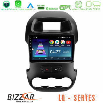 Bizzar lq Series 4core Android14 2+32gb Ford Ranger 2012-2016 Navigation Multimedia Tablet 9" με Carplay & Android Auto u-lq-Fd0591