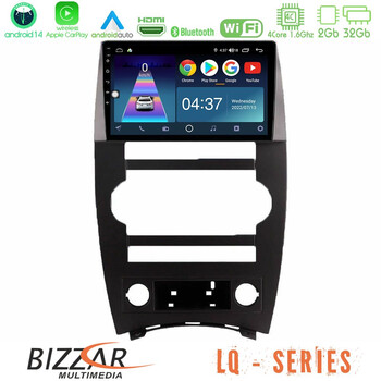 Bizzar lq Series 4core Android14 2+32gb Jeep Commander 2007-2008 Navigation Multimedia Tablet 9" με Carplay & Android Auto u-lq-Jp026n