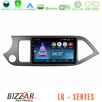Bizzar lq Series 4core Android14 2+32gb kia Picanto Navigation Multimedia Tablet 9" με Carplay & Android Auto u-lq-Ki0611