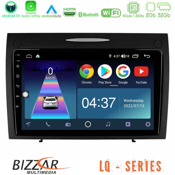 Bizzar lq Series 4core Android14 2+32gb Mercedes slk Class Navigation Multimedia Tablet 9" με Carplay & Android Auto u-lq-Mb0804