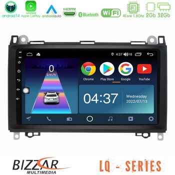 Bizzar lq Series 4core Android14 2+32gb Mercedes A/b/vito/sprinter Class Navigation Multimedia Tablet 9" με Carplay & Android Auto u-lq-Mb0759
