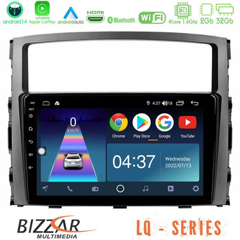 Bizzar lq Series 4core Android14 2+32gb Mitsubishi Pajero 2008-2009 Navigation Multimedia Tablet 9" με Carplay & Android Auto u-lq-Mt0557