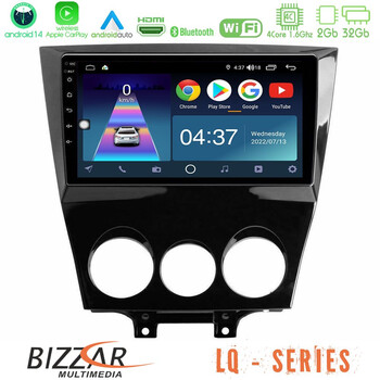 Bizzar lq Series 4core Android14 2+32gb Mazda rx8 2008-2012 Navigation Multimedia Tablet 9" με Carplay & Android Auto u-lq-Mz0452