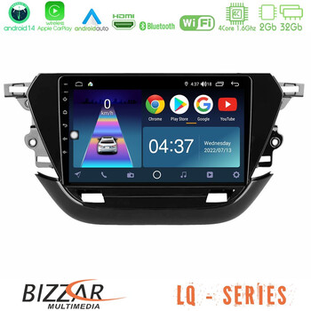 Bizzar lq Series 4core Android14 2+32gb Opel Corsa f 2019-2023 Navigation Multimedia Tablet 9" με Carplay & Android Auto u-lq-Op1740