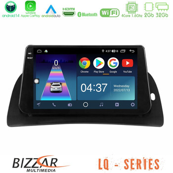 Bizzar lq Series 4core Android14 2+32gb Renault Kangoo 2015-2018 Navigation Multimedia Tablet 9" με Carplay & Android Auto u-lq-Rn1027