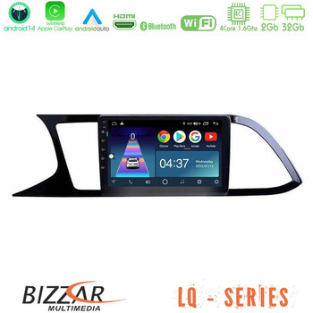 Bizzar lq Series 4core Android14 2+32gb Seat Leon 2013 – 2019 Navigation Multimedia Tablet 9" με Carplay & Android Auto u-lq-St0790
