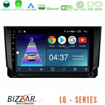 Bizzar lq Series 4core Android14 2+32gb Seat Arona/ibiza Navigation Multimedia Tablet 9" με Carplay & Android Auto u-lq-St0888