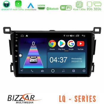 Bizzar lq Series 4core Android14 2+32gb Toyota Rav4 2013-2018 Navigation Multimedia Tablet 9" με Carplay & Android Auto u-lq-Ty0435