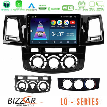 Bizzar lq Series 4core Android14 2+32gb Toyota Hilux 2007-2016 Navigation Multimedia Tablet 9" με Carplay & Android Auto u-lq-Ty0571