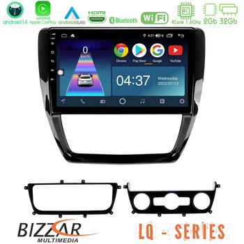 Bizzar lq Series 4core Android14 2+32gb vw Jetta Navigation Multimedia Tablet 10" με Carplay & Android Auto u-lq-Vw0001