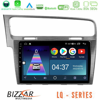 Bizzar lq Series 4core Android14 2+32gb vw Golf 7 Navigation Multimedia Tablet 10" με Carplay & Android Auto u-lq-Vw0003al