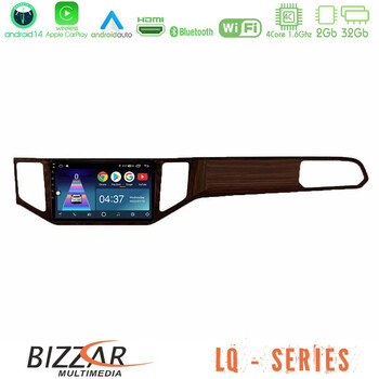 Bizzar lq Series 4core Android14 2+32gb vw Sportsvan 2014-2020 Navigation Multimedia Tablet 9" (Ξύλινη Απόχρωση) με Carplay & Android Auto u-lq-Vw0135br