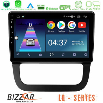 Bizzar lq Series 4core Android14 2+32gb vw Jetta Navigation Multimedia Tablet 10" με Carplay & Android Auto u-lq-Vw087t